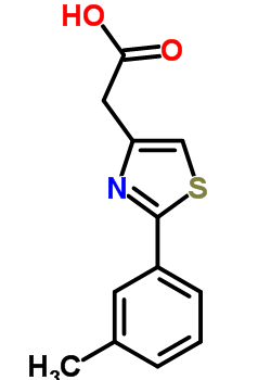 2-(3-甲基苯基)-1,3-噻唑-4-基]乙酸結(jié)構(gòu)式_16441-29-5結(jié)構(gòu)式