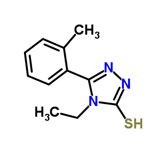 4-乙基-5-(2-甲基苯基)-4H-1,2,4-噻唑-3-硫醇結(jié)構(gòu)式_174574-01-7結(jié)構(gòu)式