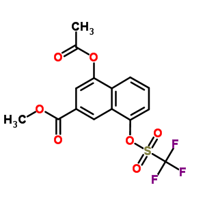 4-(乙酰基氧基)-8-[[(三氟甲基)磺?；鵠氧基]-2-萘羧酸甲酯結構式_181258-97-9結構式