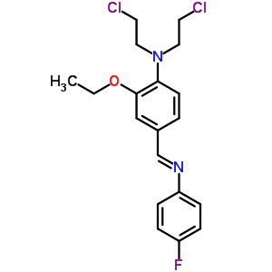 N,N-雙(2-氯乙基)-2-乙氧基-4-[(4-氟苯基)亞氨基甲基]苯胺結構式_1814-60-4結構式