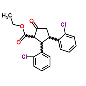 2,3-雙(2-氯苯基)-5-氧代-環(huán)戊烷-1-羧酸乙酯結(jié)構(gòu)式_1830-05-3結(jié)構(gòu)式