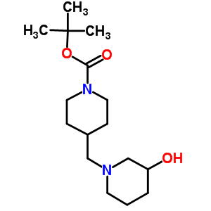 4-[(3-羥基-1-哌啶基)甲基]-1-哌啶羧酸 1,1-二甲基乙酯結(jié)構(gòu)式_184969-12-8結(jié)構(gòu)式