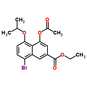 4-(乙?；趸?-8-溴-5-(1-甲基乙氧基)-2-萘羧酸乙酯結(jié)構(gòu)式_185310-19-4結(jié)構(gòu)式