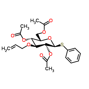 苯基 2,4,6-三-O-乙酰基-3-鄰烯丙基-1-硫代-beta-D-吡喃葡萄糖苷結(jié)構(gòu)式_197005-22-4結(jié)構(gòu)式