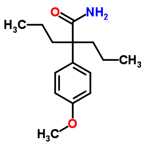2-(4-甲氧基苯基)-2-丙基-戊酰胺結構式_19736-82-4結構式