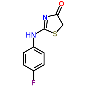 2-[(4-氟苯基)氨基]-1,3-噻唑-4(5h)-酮結(jié)構(gòu)式_21262-73-7結(jié)構(gòu)式