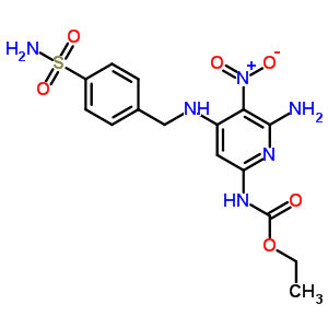 N-[6-氨基-5-硝基-4-[(4-磺?；交?甲基氨基]吡啶-2-基]氨基甲酸乙酯結(jié)構(gòu)式_21271-61-4結(jié)構(gòu)式