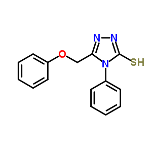 5-(苯氧基甲基)-4-苯基-4H-1,2,4-噻唑-3-硫醇結(jié)構(gòu)式_21358-13-4結(jié)構(gòu)式