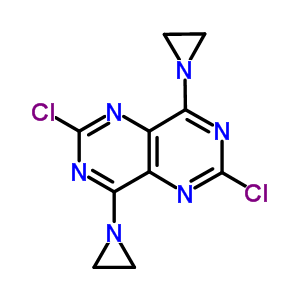 4,8-雙(1-氮丙啶)-2,6-二氯-嘧啶并[5,4-d]嘧啶結(jié)構(gòu)式_21383-86-8結(jié)構(gòu)式