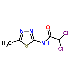 2,2-二氯-n-(5-甲基-1,3,4-噻二唑-2-基)-乙酰胺結(jié)構(gòu)式_21521-88-0結(jié)構(gòu)式