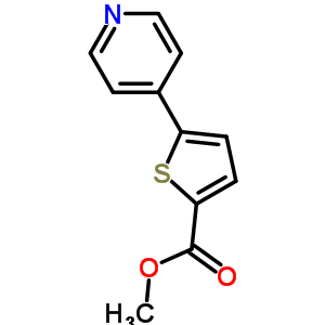 5-(吡啶-4-基)噻吩-2-羧酸甲酯結(jié)構(gòu)式_216867-33-3結(jié)構(gòu)式