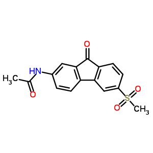 N-[6-(甲基磺?；?-9-氧代-9H-芴-2-基]-乙酰胺結(jié)構(gòu)式_22010-73-7結(jié)構(gòu)式