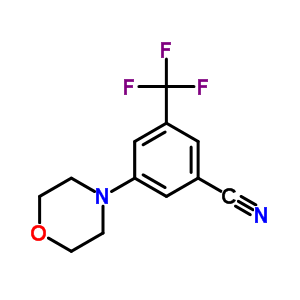 3-(4-嗎啉)-5-(三氟甲基)苯甲腈結(jié)構(gòu)式_220954-14-3結(jié)構(gòu)式