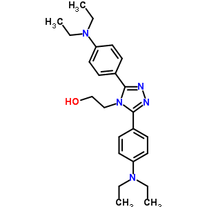 3,5-雙[4-(二乙基氨基)苯基]-4H-1,2,4-噻唑-4-乙醇結(jié)構(gòu)式_22159-35-9結(jié)構(gòu)式