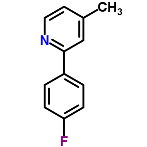 2-(4-氟苯基)-4-甲基吡啶結(jié)構(gòu)式_222551-24-8結(jié)構(gòu)式