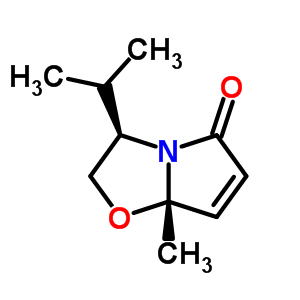 (3R-順式)-(-)-2,3-二氫-3-異丙基-7a-甲基吡咯并[2,1-b]噁唑-5(7ah)-酮結(jié)構式_222629-69-8結(jié)構式