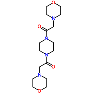 2-嗎啉-4-基-1-[4-(2-嗎啉-4-基乙酰基)哌嗪-1-基]乙酮結(jié)構(gòu)式_22764-36-9結(jié)構(gòu)式