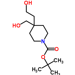 4-(2-羥基乙基)-4-(羥基甲基)-1-哌啶羧酸 1,1-二甲基乙酯結(jié)構(gòu)式_236406-38-5結(jié)構(gòu)式