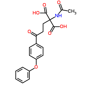 2-(乙?；被?-2-[3-氧代-3-(4-苯氧基苯基)丙基]-丙二酸結(jié)構(gòu)式_2545-55-3結(jié)構(gòu)式