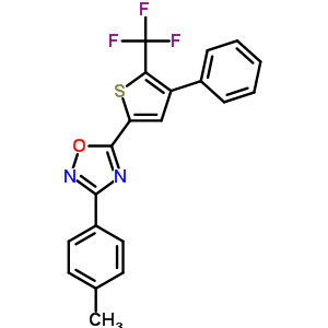 5-4-苯基-5-(三氟甲基)-2-噻吩-3-(對(duì)甲苯)-1,2,4-噁二唑結(jié)構(gòu)式_256414-84-3結(jié)構(gòu)式