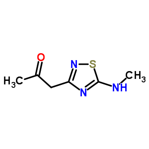 1-(5-甲基氨基-[1,2,4]噻二唑-3-基)-2-丙酮結(jié)構(gòu)式_257862-97-8結(jié)構(gòu)式