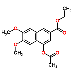 4-(乙酰基氧基)-6,7-二甲氧基-2-萘羧酸乙酯結(jié)構(gòu)式_25932-96-1結(jié)構(gòu)式