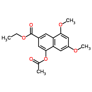 4-(乙?；趸?-6,8-二甲氧基-2-萘羧酸乙酯結(jié)構(gòu)式_25932-97-2結(jié)構(gòu)式