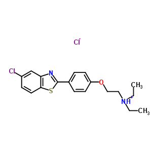 2-[4-(5-氯-2-苯并噻唑)苯氧基]-N,N-二乙基乙胺鹽酸鹽結構式_2607-31-0結構式