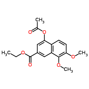 4-乙?；趸?7,8-二甲氧基萘-2-羧酸乙酯結(jié)構(gòu)式_26129-62-4結(jié)構(gòu)式