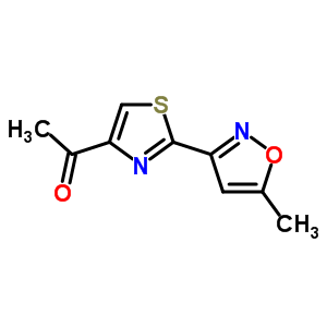 1-[2-(5-甲基-3-異噁唑)-1,3-噻唑-4-基]-1-乙酮結構式_263897-90-1結構式