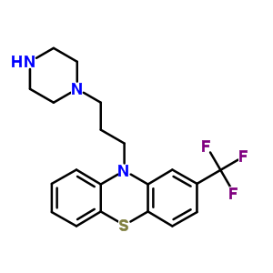 10-[3-(1-哌嗪基)丙基]-2-(三氟甲基)-10H-吩噻嗪結(jié)構(gòu)式_2804-16-2結(jié)構(gòu)式