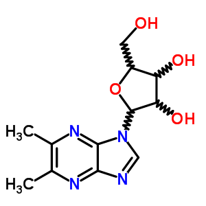 5,6-二甲基-1-b-d-呋核亞硝脲-1H-咪唑并[4,5-b]吡嗪結(jié)構(gòu)式_28219-94-5結(jié)構(gòu)式