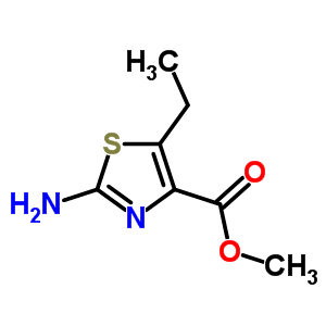 2-氨基-5-乙基-1,3-噻唑-4-羧酸甲酯結(jié)構(gòu)式_28942-54-3結(jié)構(gòu)式