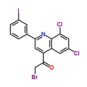 2-溴-1-[6,8-二氯-2-(3-碘苯基)-4-喹啉]-乙酮結(jié)構(gòu)式_29240-68-4結(jié)構(gòu)式