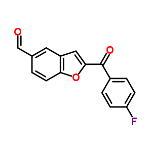 2-(4-氟苯甲酰基)-1-苯并呋喃-5-甲醛結(jié)構(gòu)式_300664-74-8結(jié)構(gòu)式