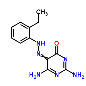 2,6-二氨基-5-[2-(2-乙基苯基)二氮雜烯]-4(3H)-嘧啶酮結(jié)構(gòu)式_30188-93-3結(jié)構(gòu)式