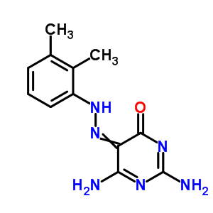 2,6-二氨基-5-[2-(2,3-二甲基苯基)二氮雜烯]-4(3H)-嘧啶酮結(jié)構(gòu)式_30188-97-7結(jié)構(gòu)式