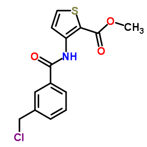 3-([3-(氯甲基)苯甲?；鵠氨基)噻吩-2-羧酸甲酯結(jié)構(gòu)式_306935-11-5結(jié)構(gòu)式