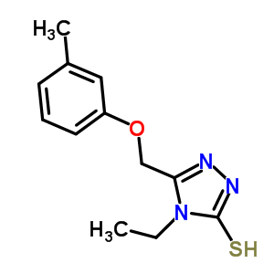4-乙基-5-[(3-甲基苯氧基)甲基]-4H-1,2,4-噻唑-3-硫醇結(jié)構(gòu)式_307327-55-5結(jié)構(gòu)式