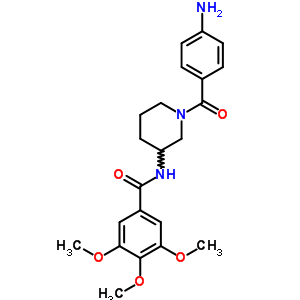 N-(1-(p-氨基苯甲?；?-3-哌啶)-3,4,5-三甲氧基苯甲酰胺水合物結(jié)構(gòu)式_30751-15-6結(jié)構(gòu)式