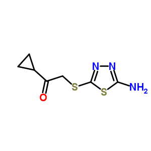 2-(5-氨基-[1,3,4]噻二唑-2-基磺酰基)-1-環(huán)丙基-乙酮結(jié)構(gòu)式_309283-44-1結(jié)構(gòu)式