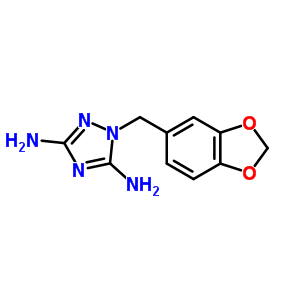 1-(1,3-苯并二氧雜環(huán)戊烯-5-甲基)-1H-1,2,4-噻唑-3,5-二胺結(jié)構(gòu)式_31127-29-4結(jié)構(gòu)式
