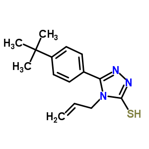 4-烯丙基-5-(4-叔丁基苯基)-4H-1,2,4-噻唑-3-硫醇結(jié)構式_312290-54-3結(jié)構式