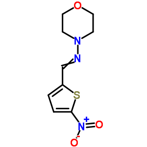n-[(5-硝基-2-噻吩)亞甲基]-4-嗎啉結(jié)構(gòu)式_31350-11-5結(jié)構(gòu)式