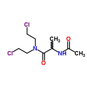 2-(乙?；被?-N,N-雙(2-氯乙基)-丙酰胺結(jié)構(gòu)式_3183-27-5結(jié)構(gòu)式