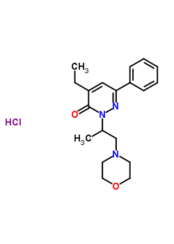 4-乙基-2-(1-嗎啉-4-基丙-2-基)-6-苯基噠嗪-3-酮鹽酸鹽結(jié)構(gòu)式_32058-65-4結(jié)構(gòu)式