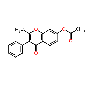 7-(乙酰基氧基)-2-甲基-3-苯基-4H-1-苯并吡喃-4-酮結(jié)構(gòu)式_3211-63-0結(jié)構(gòu)式