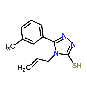 4-烯丙基-5-(3-甲基苯基)-4H-1,2,4-噻唑-3-硫醇結(jié)構(gòu)式_322412-27-1結(jié)構(gòu)式