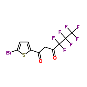1-(5-溴-2-噻吩)-4,4,5,5,6,6,6-七氟-1,3-己二酮結(jié)構(gòu)式_326-07-8結(jié)構(gòu)式