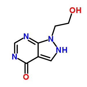 1,5-二氫-1-(2-羥基乙基)-4H-吡唑并[3,4-d]嘧啶-4-酮結(jié)構(gòu)式_32672-82-5結(jié)構(gòu)式